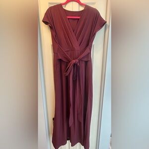 HALARA Deep Red Maxi Dress